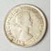 AUSTRALIA 1963 . SIXPENCE . ERROR . PLANCHET FLAW
